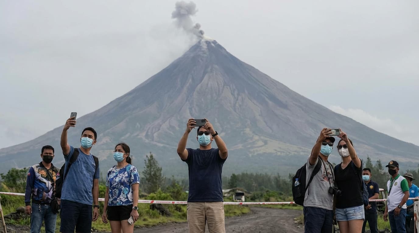 Nakakabaliw na mga turista sa Albay: Kahit may abo, selfie pa rin ba?