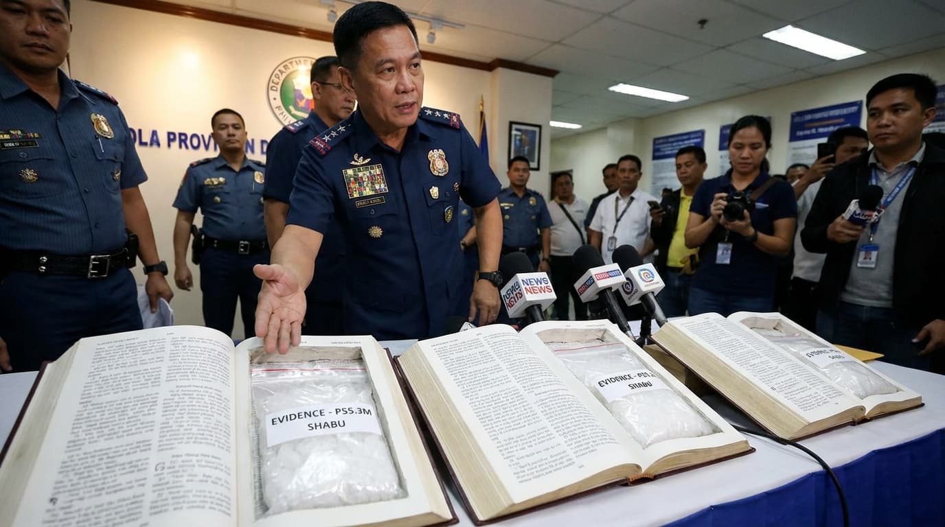 OMG! Nakakulong na ang mga Bibliya?! P55.3M na Shabu, itinago sa banal na aklat!