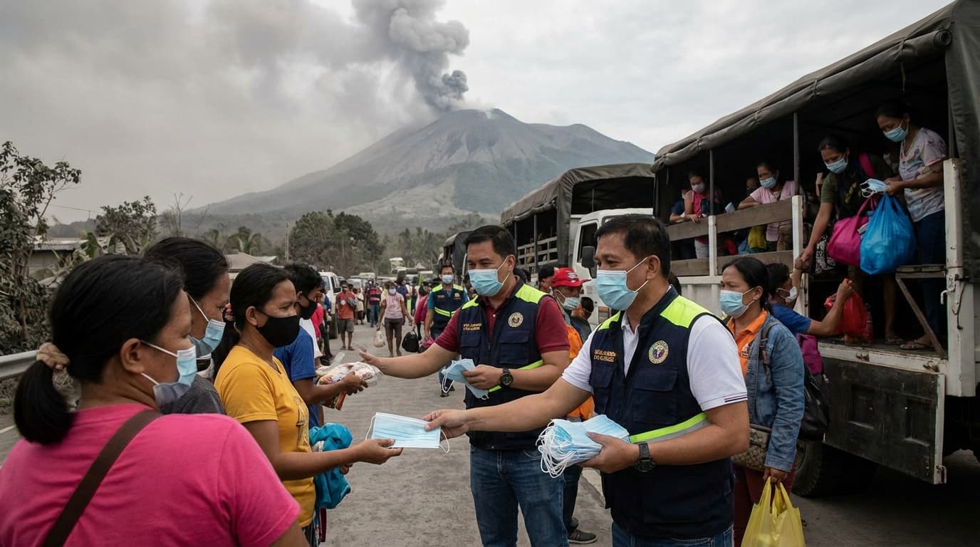 Pagputok ng Bulkang Kanlaon, Nagdulot ng Takot! Mga LGU, Namigay ng Maskara at Nag-evacuate ng Pamilya - Ano ang Susunod na Mangyayari?!