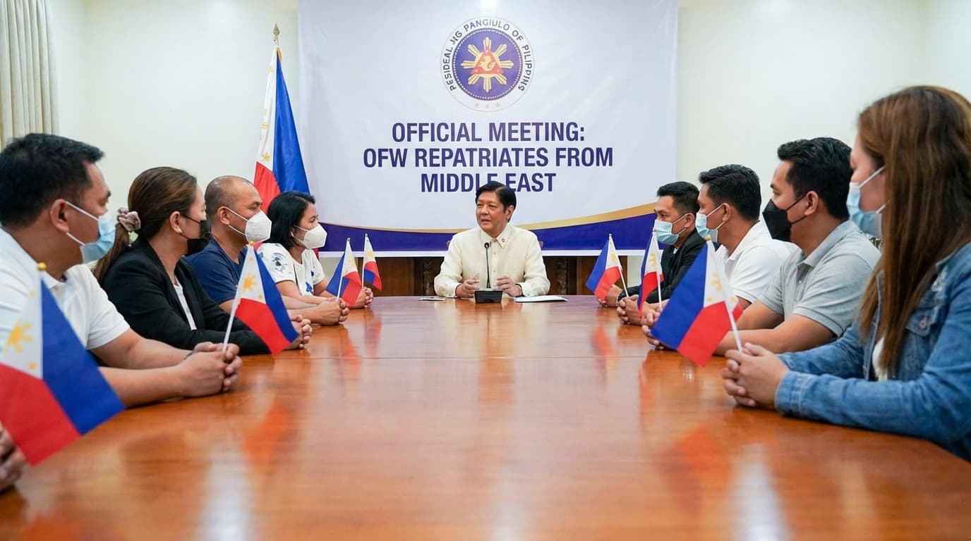 Pambihira! Si Marcos, Nakipag-usap sa mga OFW na Galing Gitnang Silangan! Ano Kaya ang Kanyang Sikreto?