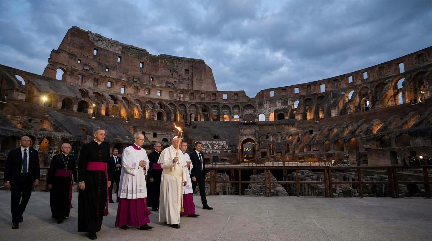 Papa Leo, naglakad sa Colosseum na may sulo! Easter na ba o may iba pang pakulo?!