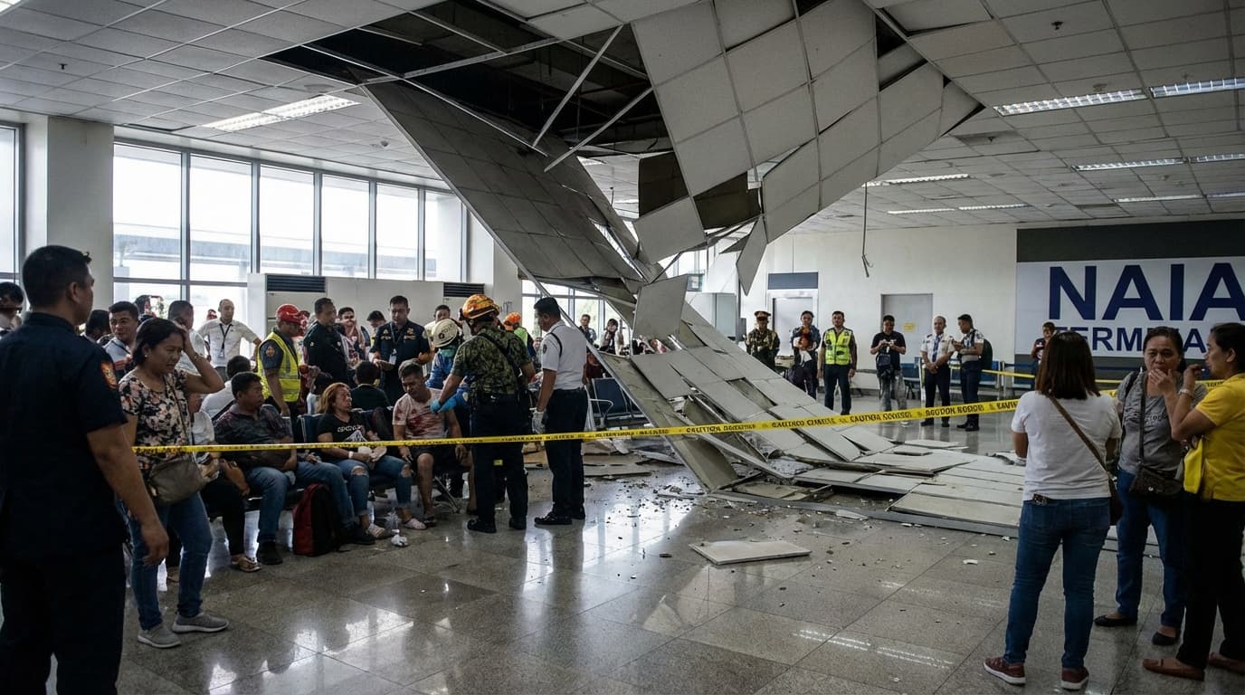 ¡NAIA Terminal 1 Bumagsak ang Kisame, 7 Sugatan! Kailan Pa Magiging Maaasahan ang Ating mga Paliparan?!
