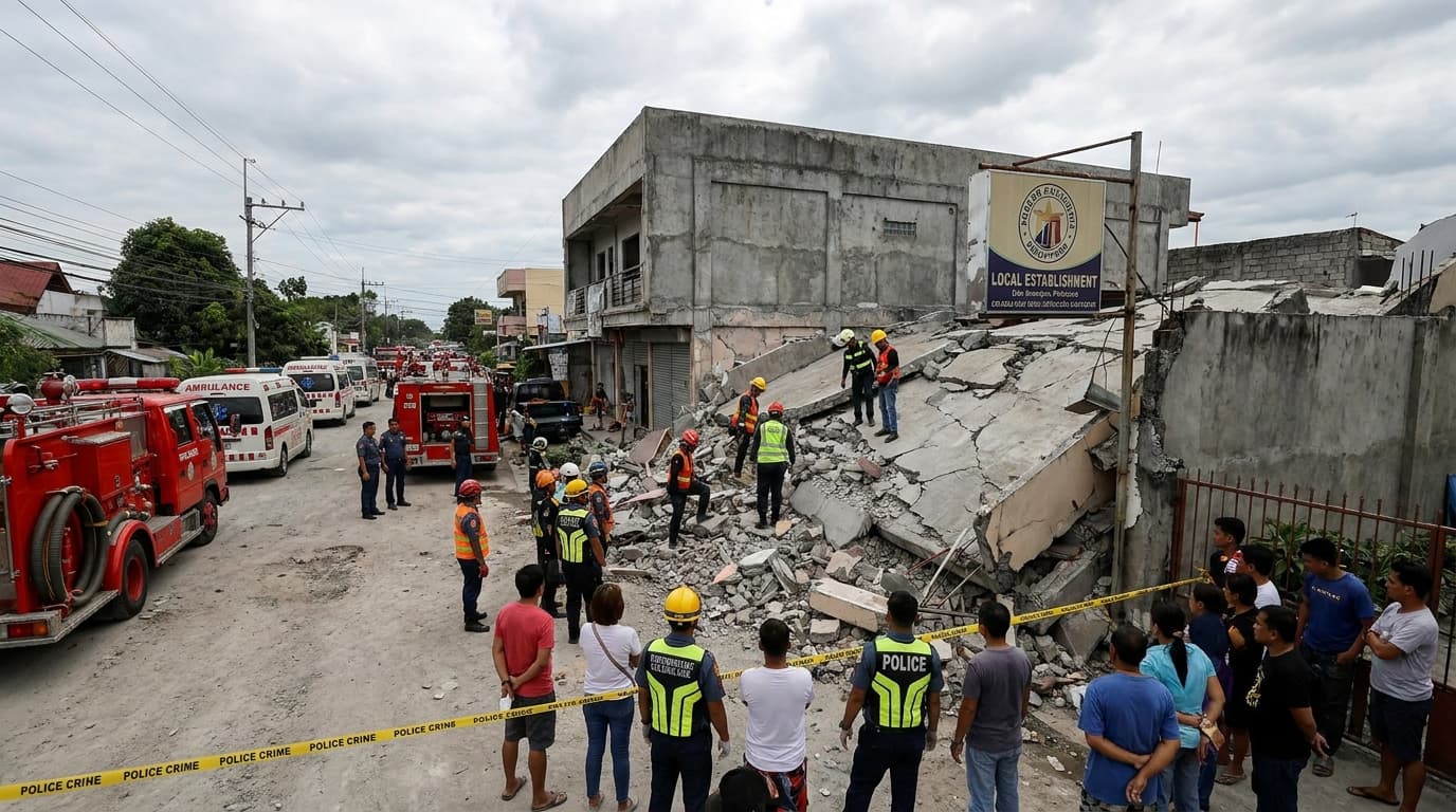 Nakakagulat! 4 Patay, 17 Nawawala sa Pagguho ng Gusali sa Angeles City – Ano ang Susunod na Kapahamakan?! 😱