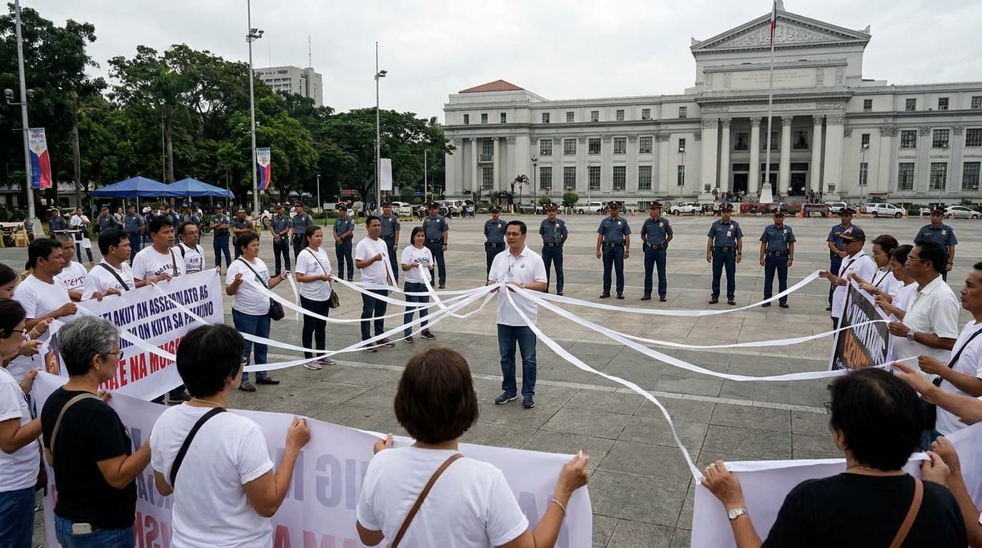 Pulis, Sablay? 'White Ribbon Rally' Tahimik Daw, Pero Teka... May Nakakalimutan Sila?! π±