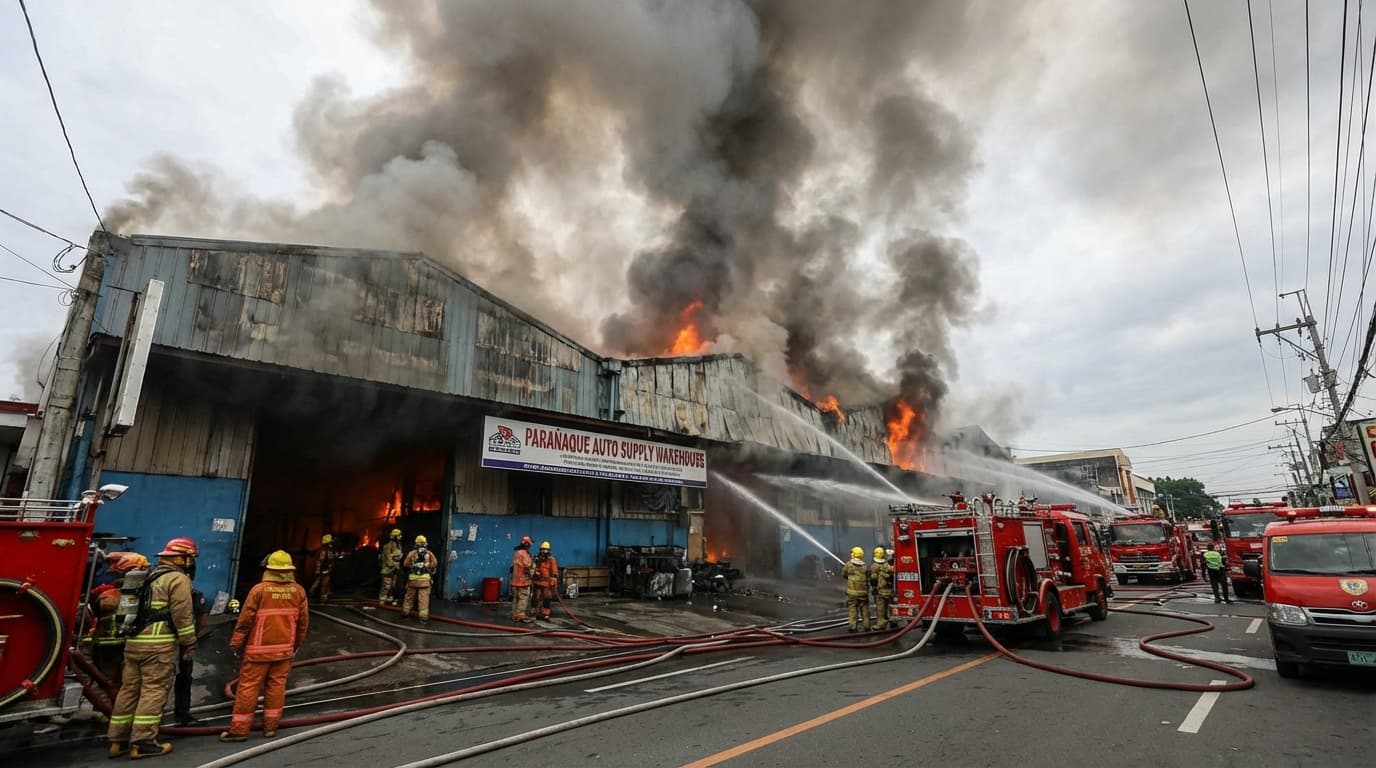 ¡PUTOK SA PARAÑAQUE! Bodega ng piyesa ng sasakyan, nagliyab! Ano ang tinatago nila?!