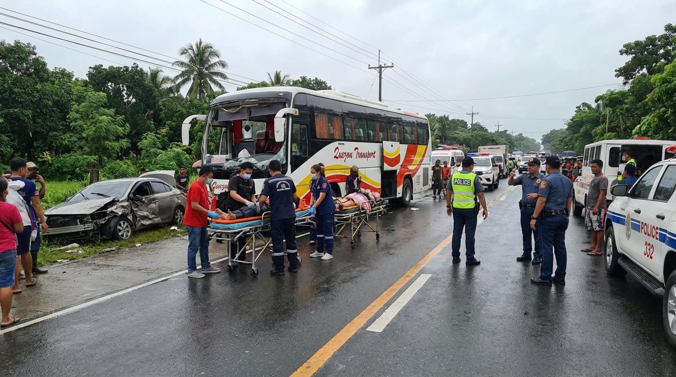 25 Sugatan sa Banggaan ng Bus at Kotse sa Quezon: Sino ang Tunay na May Sala?!