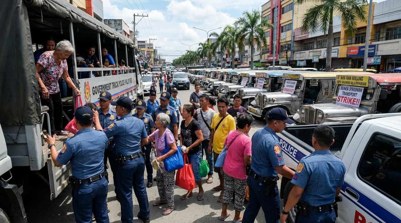 DAHIL SA STRIKE, NASABAK ANG MGA POLICE CAR SA PAGHATID SA MGA NA-TR apa! MAY FREE RIDE PALA?!