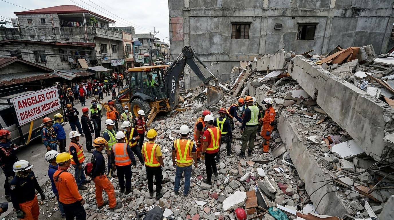 Nakakagimbal! 4 na ang patay sa pagguho ng gusali sa Angeles City – Ano ang susunod na babagsak?!