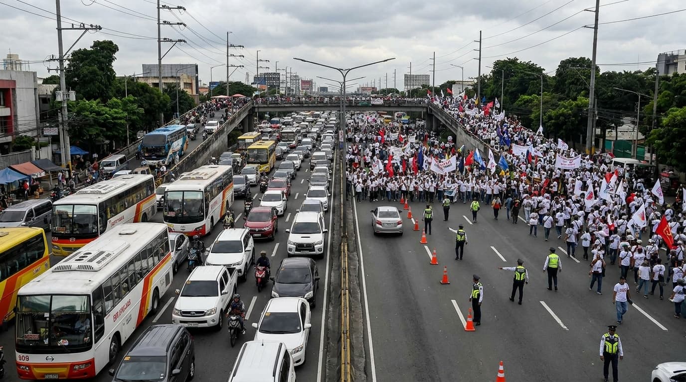 Edsa Nagka-Traffic Chaos Dahil sa INC? MMDA, Nagdagdag ng Lane Para lang sa Kanila?!