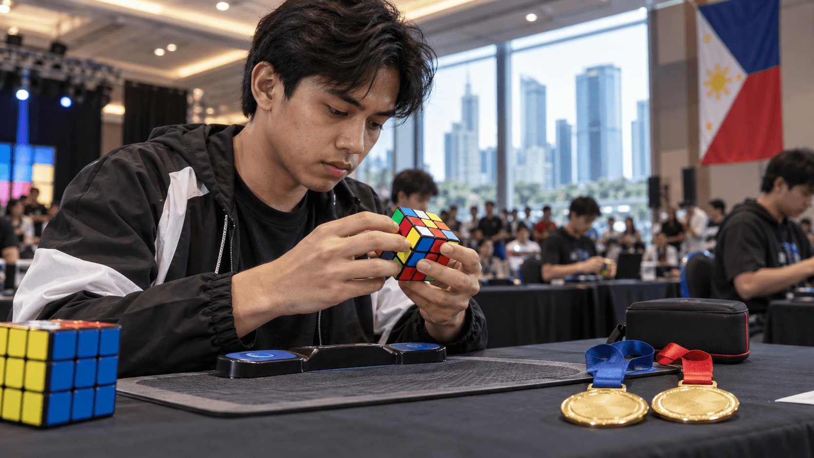 Dalawang Ginto sa Ilang Ikot Lang! Paano Binura ni Leo Borromeo ang Oras sa Makati Speedcubing Open IX?